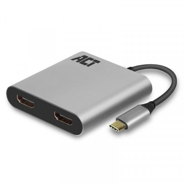 ACT USB-C naar 2x HDMI adapter 4K 60Hz