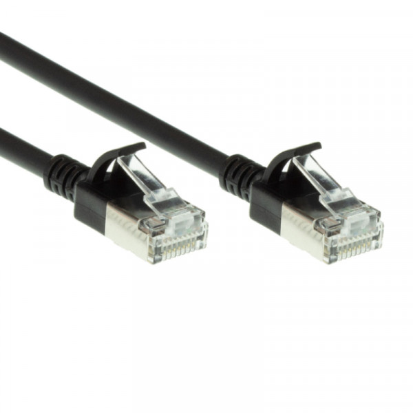 FTP CAT6A Slimline 10 Gigabit Netwerkkabel - CU - 0,25 meter - Zwart