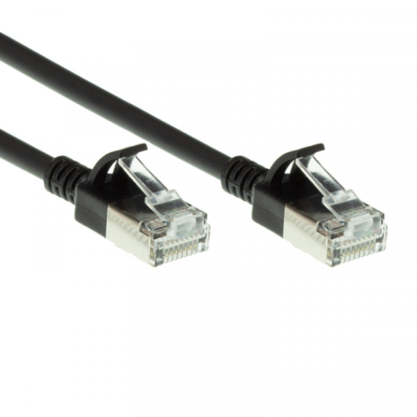 FTP CAT6A Slimline 10 Gigabit Netwerkkabel - CU - 0,25 meter - Zwart