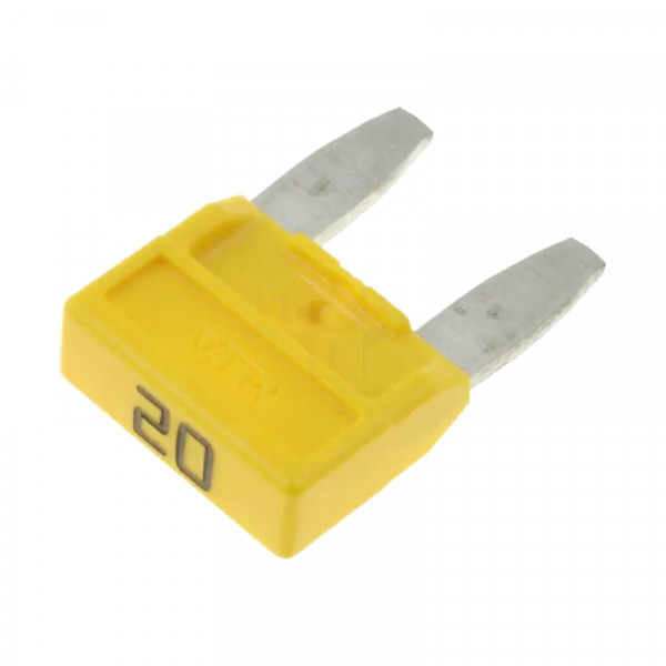 Mini Autozekering - 20 Ampere - Geel - 10 stuks