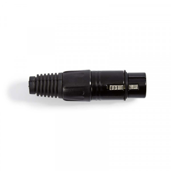 Soldeerbare XLR 3-pin Connector (v) - Metaal - Zwart