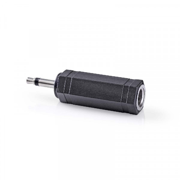 6,35mm (v) - 3,5mm Mono Jack (m) Adapter - Zwart