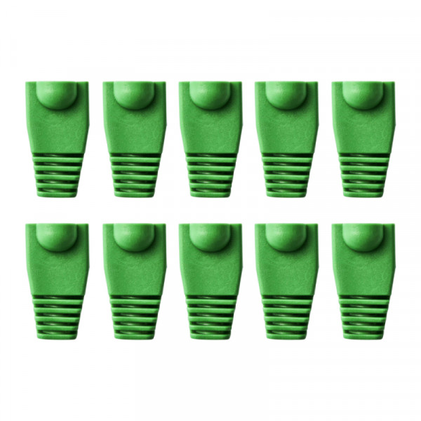 RJ45 Tule - 10 stuks - 6mm kabeldiameter - Groen