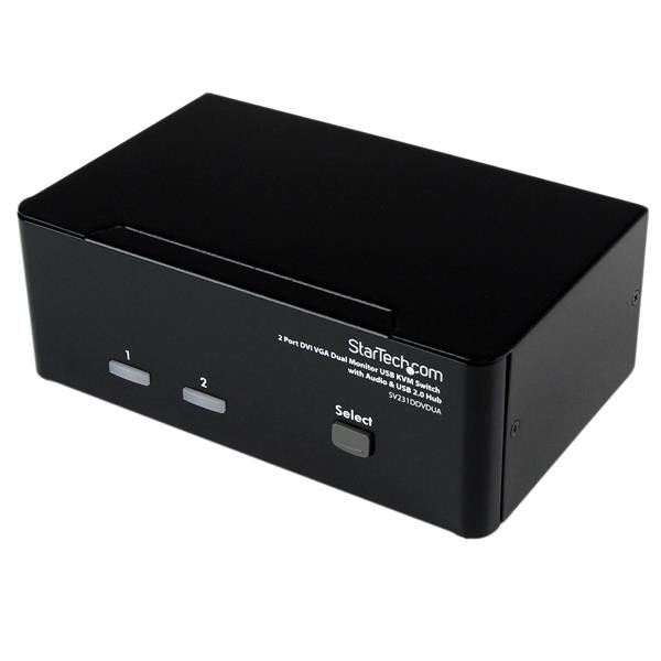 StarTech 2-poort DVI VGA USB KVM-switch met Audio en USB 2.0-hub