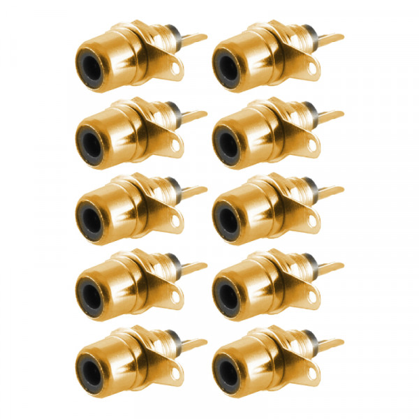 Soldeerbaar Mono Tulp Chassis (v) - Verguld - Zwart Accent - 10 stuks