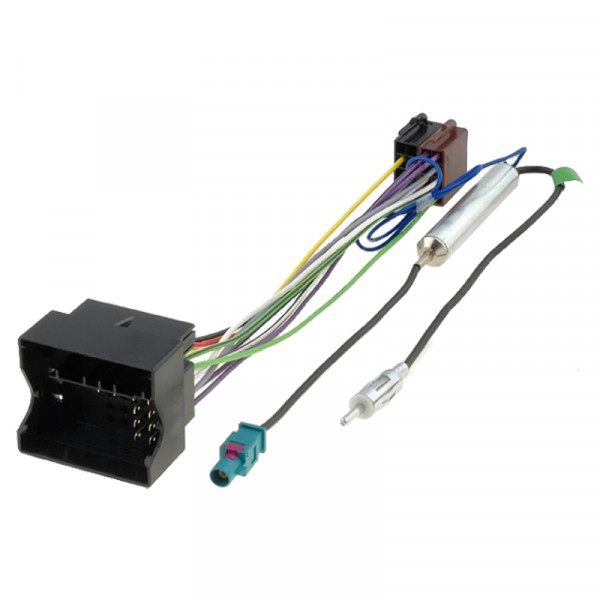 Citroën en Peugeot Quadlock naar ISO kabel - Diverse na 2003 - DIN Antenne scheider - 0,15 meter
