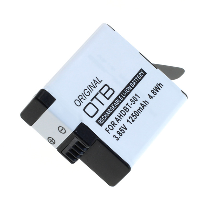 Batterie adaptée pour GoPro Hero 8 Zwart, Li-ion, 3,85 V, 1250 mAh, 4,8 Wh