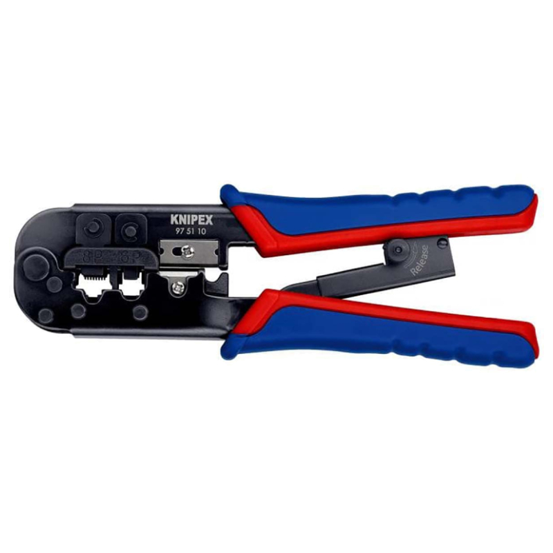 Knipex Krimptang - RJ11, RJ12 en RJ45 - Snijden en strippen - Rood/Blauw b15b61190f0ada6358df796320efa33a