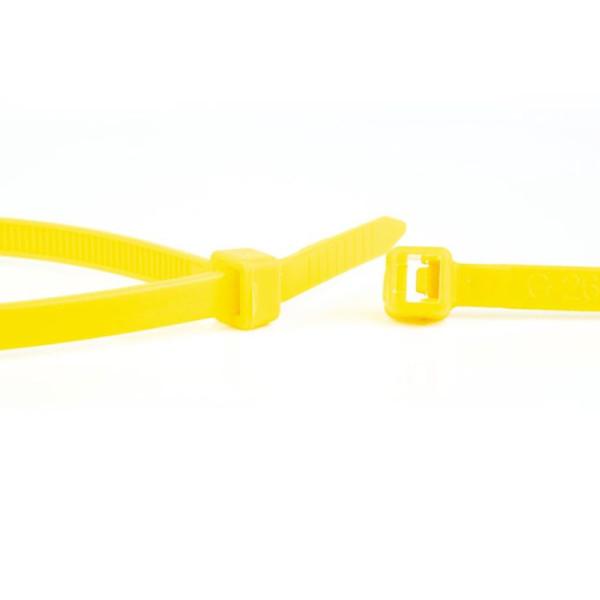 Kabelbinders - 300 x 3,6mm - Trekkracht tot 18,2kg - 100 stuks - Geel