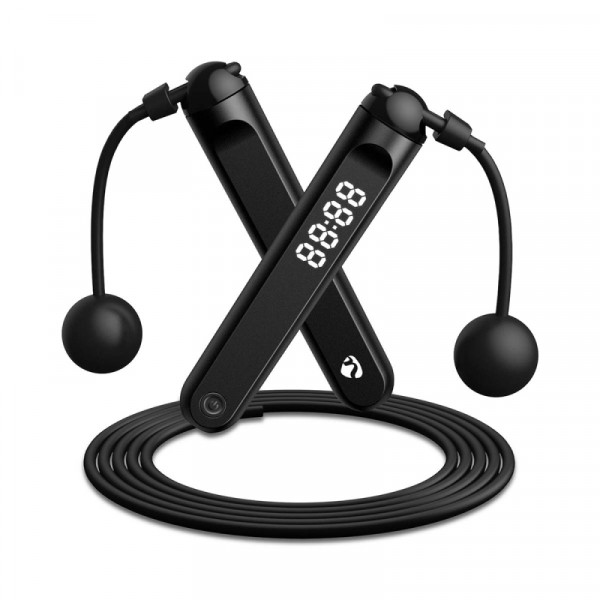 Slimme Bluetooth Fitness Springtouw - 3 meter - Zwart