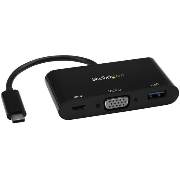 StarTech USB-C naar VGA multifunctionele adapter met Power Delivery en USB-A poort