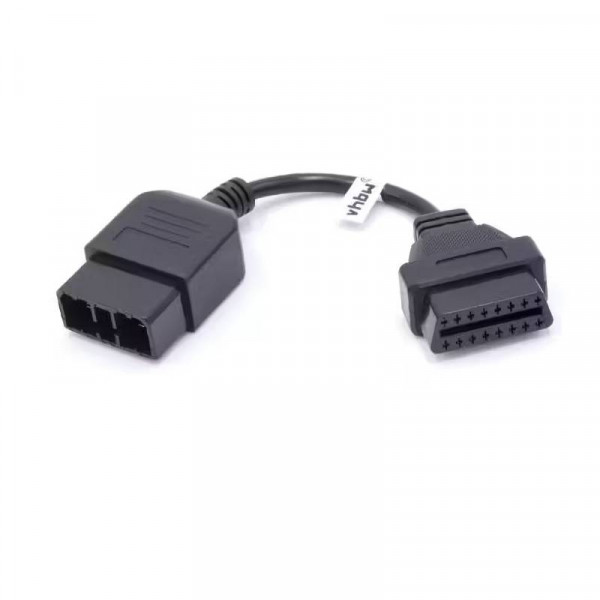 OBD2 Adapterkabel voor Subaru - OBD1 9 naar 16-pins OBD2 - 0,2 meter - Zwart