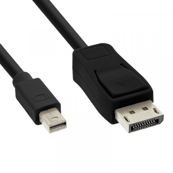 Mini DisplayPort naar DisplayPort kabel - Afgeschermd - 4K 60Hz - 1 meter - Zwart