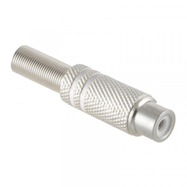 Soldeerbare Mono Tulp Connector (v) - Metaal - Zilver - Wit accent