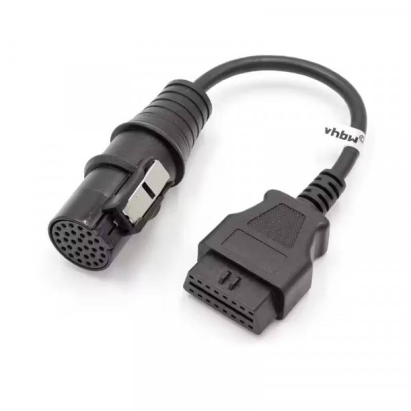 OBD2 Adapterkabel voor Iveco - 30 naar 16-pins - 0,3 meter - Zwart