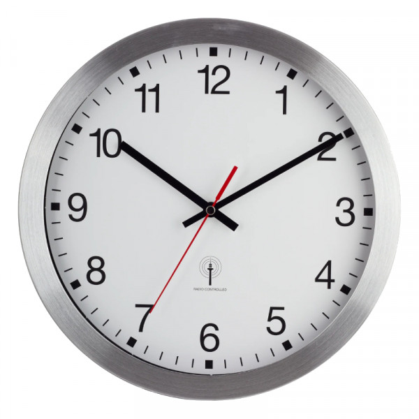 Zendergestuurde Wandklok - 30 cm - Luxe - Zilver