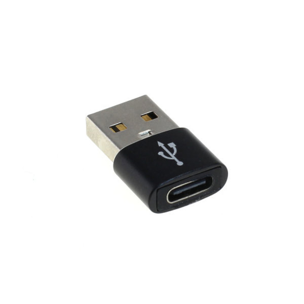 USB-A - USB-C Adapter - USB 2.0 - Zwart