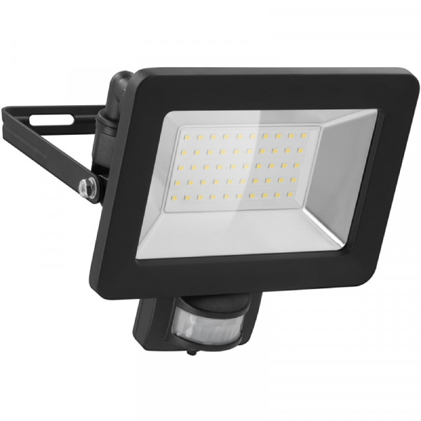 LED Schijnwerper voor buiten - Met Bewegingssensor - 50W - IP44 - Zwart