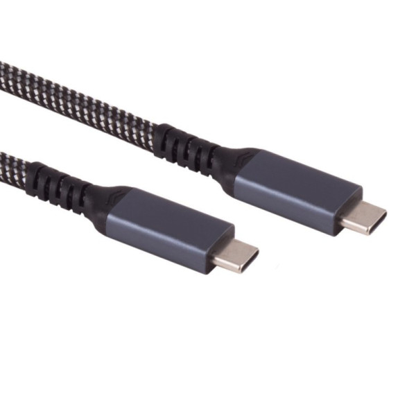 USB-C Kabel - USB 3.2 Gen 2 - 100W PD - Nylon Sleeve - 2 meter - Zwart