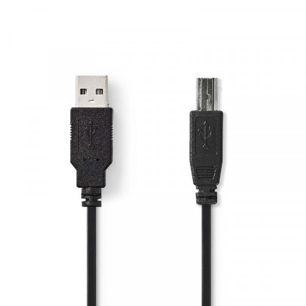 USB 2.0 Kabel A Male - B Male Rond 2.00 m Zwart