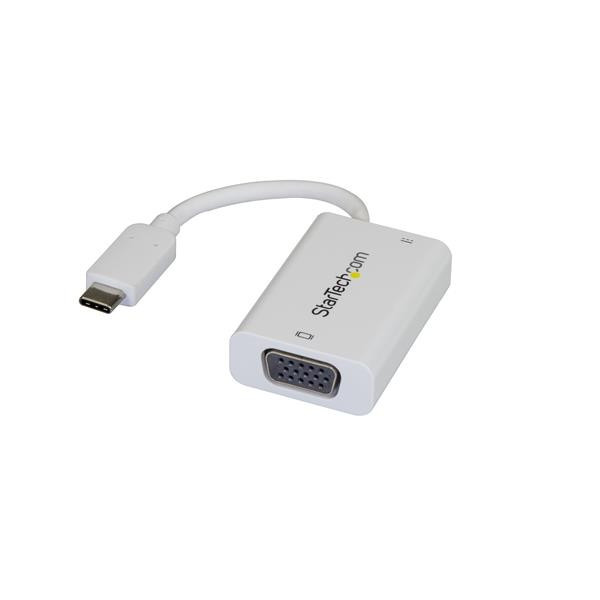 StarTech USB-C naar VGA video adapter met USB Power Delivery - 1920 x 1200 - wit