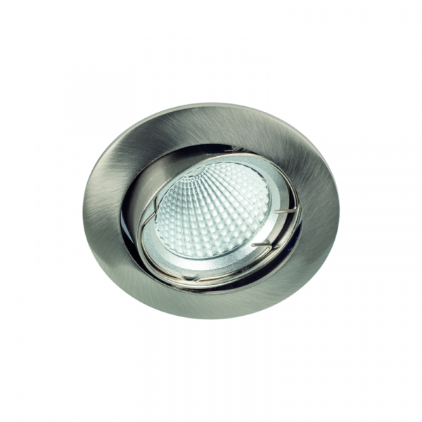 Inbouwspot Armatuur Aluminium - Kantelbaar - Geborsteld staal