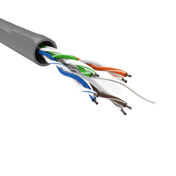 UTP CAT6 Gigabit Netwerkkabel - CCA - 24AWG - Soepel - 100 meter - Grijs