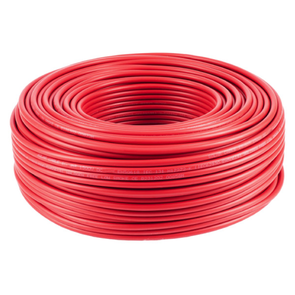 Solarkabel 6mm2 - B2ca - H1Z2Z2-K - 100 meter - Rood