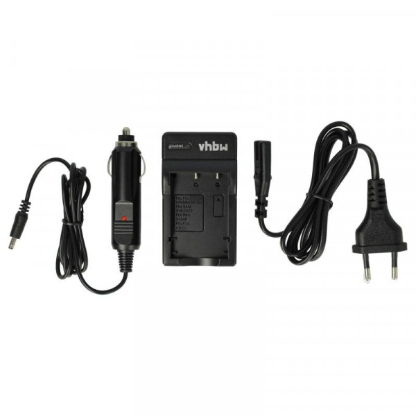 Accu oplader voor Ricoh DB-90 accu's - Met 12V plug - Zwart