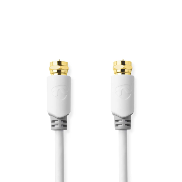 Coaxkabel F-Connector Antennekabel - 5 meter - Wit