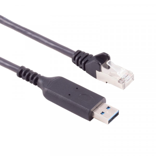 USB-A (m) naar RJ45 (m) Gigabit Ethernet Kabel - UTP - Basic - 1 meter - Zwart