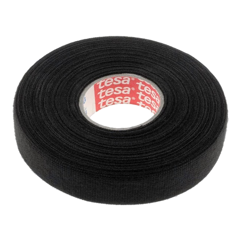 TESA- textieltape - linnentape - 51608  L.25mtr x B.19mm Zwart