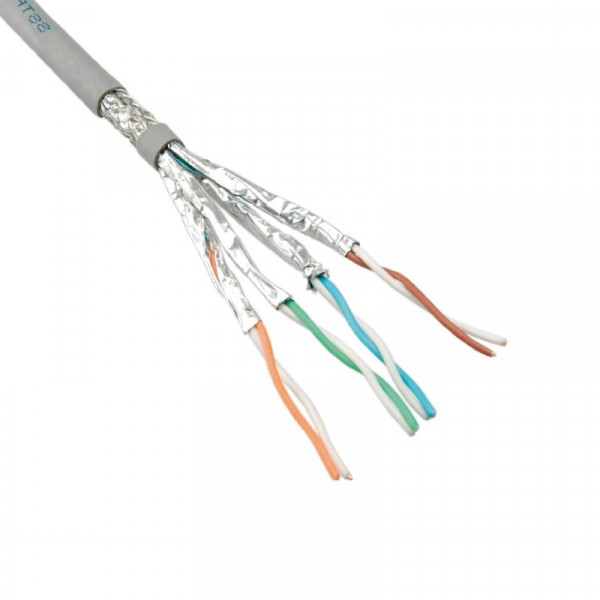 Roline S/FTP CAT6 Gigabit Netwerkkabel - CU - 23AWG - Stug - 100 meter - Grijs