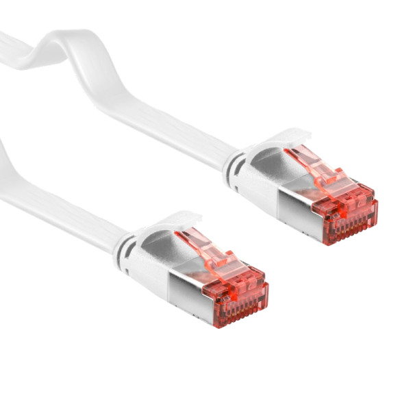 FTP CAT6 Gigabit Netwerkkabel - plat - CU - 10 meter - Wit