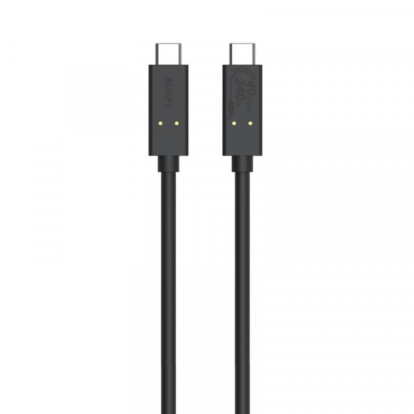 Aukey USB-C Kabel - USB 4 Gen 3x2 - 0,8 meter - Zwart