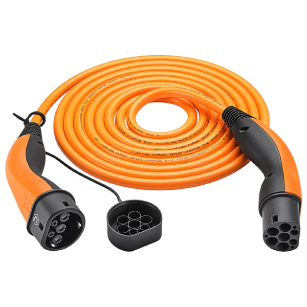 LAPP HELIX® Type 2 EV Oplaadkabel - Zelf oprollend - Tot 7,4 kW - 5 meter - Oranje
