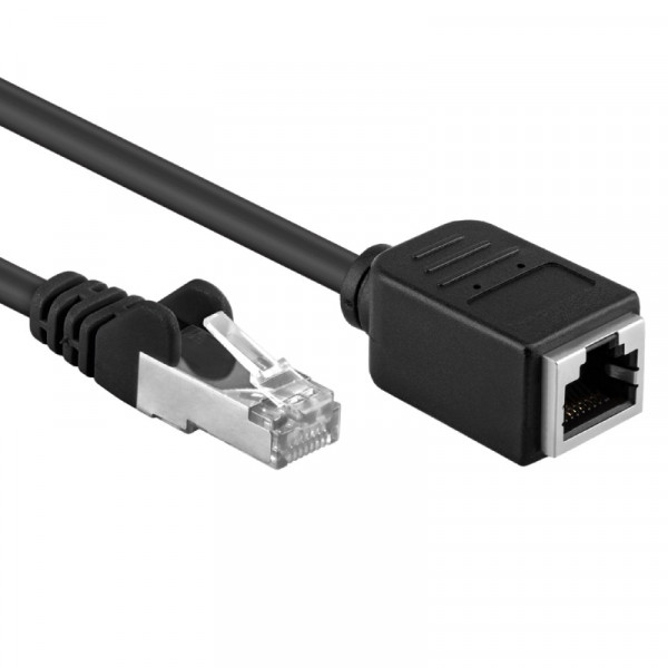 FTP CAT5e Gigabit Netwerk Verlengkabel - CU - 2 meter - Zwart