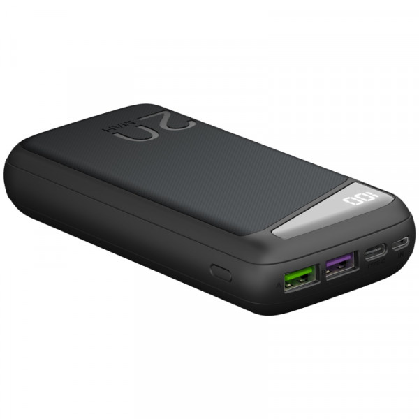 Power Bank - 20.000mAh - 22,5W Fast Charge - 2x USB-A en USB-C - Zwart