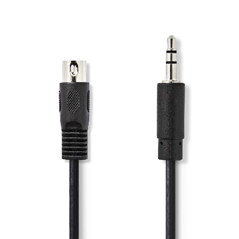 3,5mm Stereo Jack (m) naar 5-pin DIN (m) Kabel - 2 meter - Zwart