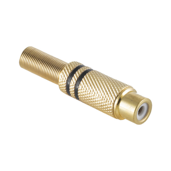 Soldeerbare Mono Tulp Connector (v) - Verguld - Zwart Accent