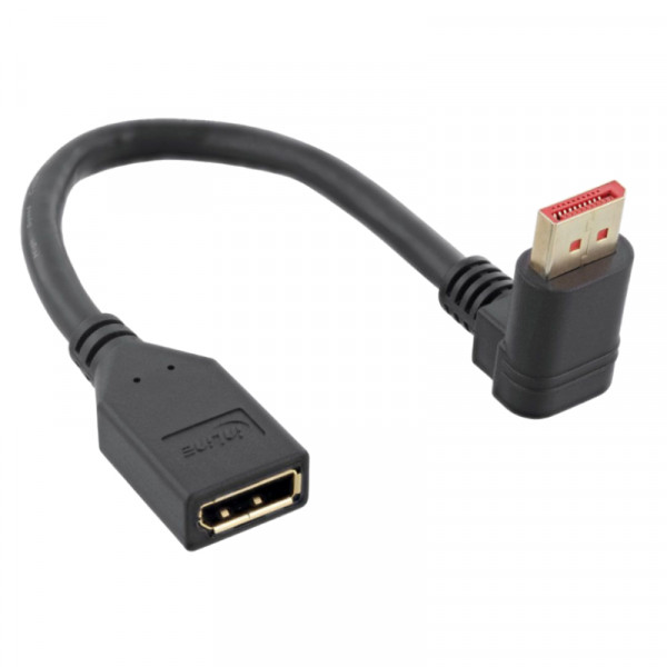 DisplayPort 1.4 Adapter Haaks naar Boven 0,15 meter Zwart