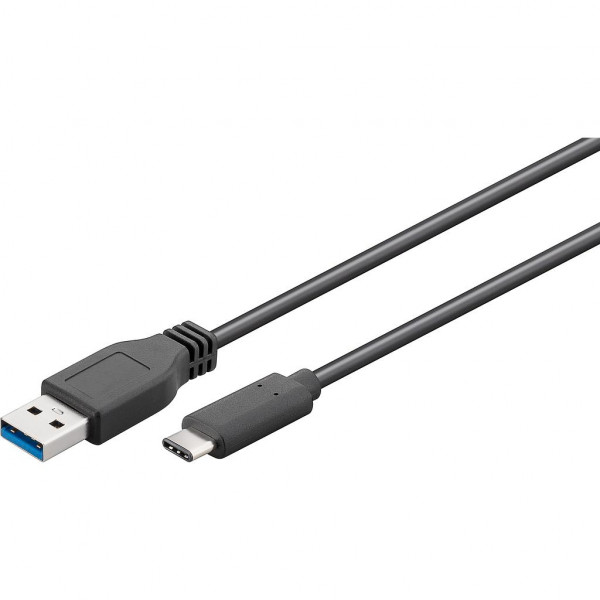 USB-A naar USB-C Kabel - USB 3.2 Gen 1 - 2 meter - Zwart
