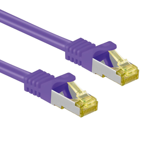 S/FTP CAT7 10 Gigabit Netwerkkabel - CU - 0,5 meter - Paars