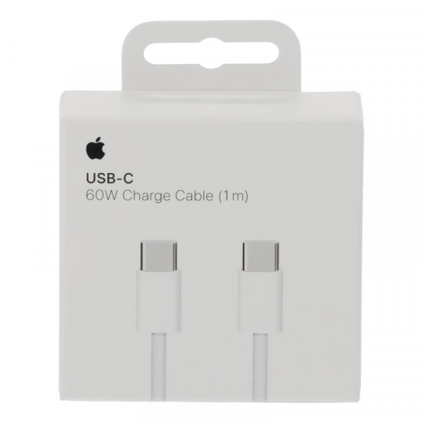 Originele Apple USB-C Kabel - 60W - MQKJ3ZM/A - Nylon sleeve - 1 meter - Wit