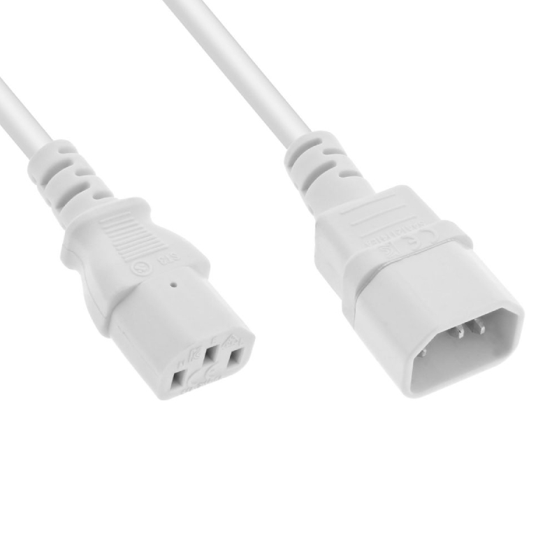 InLine 16505W. Snoerlengte: 0,5 m, Aansluiting 1: C13 stekker, Aansluiting 2: C14 stekker, Soort kabel: H05VV-F. Ingangsspanning: 250 V