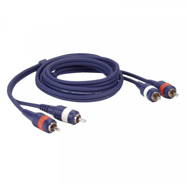 DAP Stereo Tulp Kabel - 3 meter - Blauw