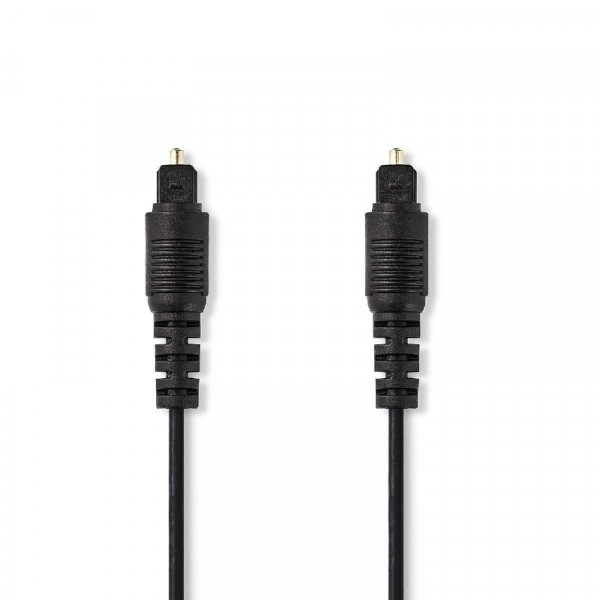 Optische Toslink Kabel - 4mm dik - Verguld - 0,5 meter - Zwart