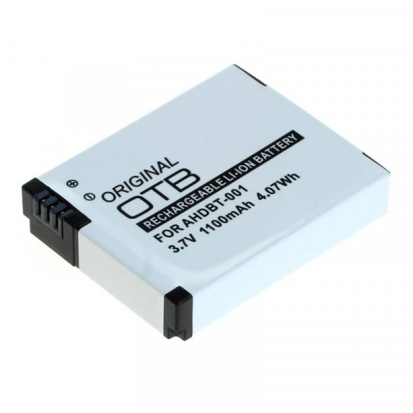 Accu voor GoPro Hero, HD Hero en HD Hero 2 - 3,7V - 1100mAh - Wit