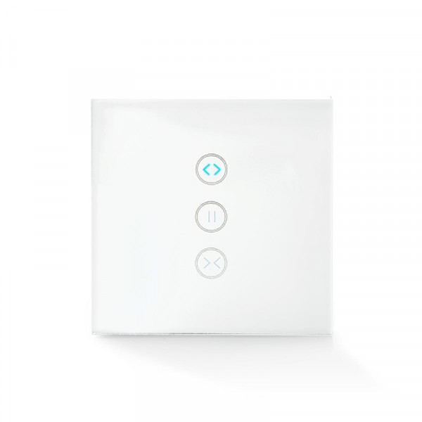 Slimme Wifi Schakelaar voor Rolluik, Gordijnen of Zonnescherm - 86x86x36mm - Tot 300W - Wit