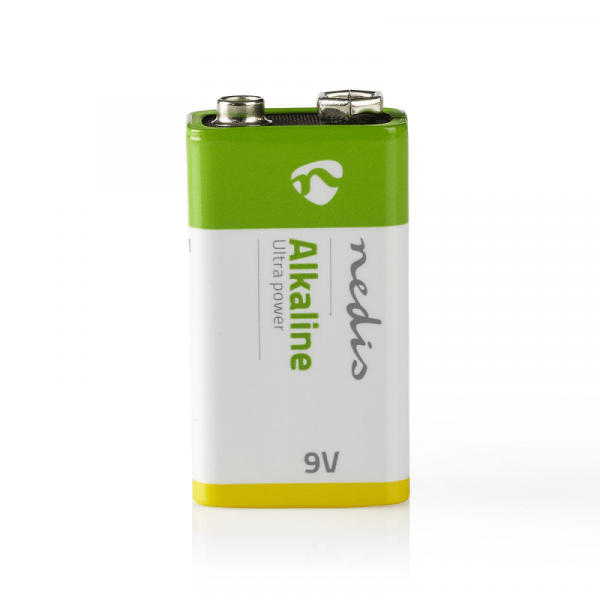 9V Blokbatterij - Alkaline - Wit